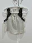 Top curto branco com preto nos ombros Lefties tamanho M