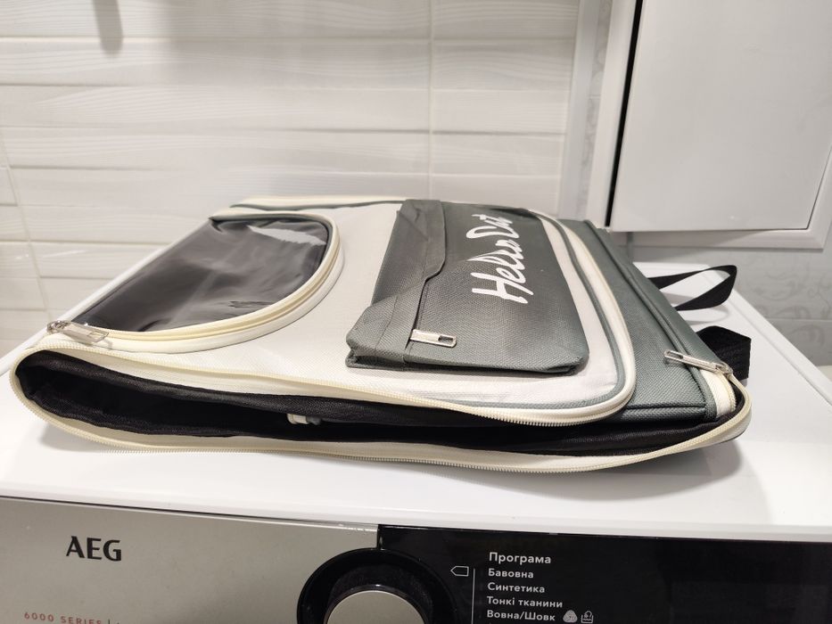 Рюкзак-переноска для котов и собак. Серый цвет