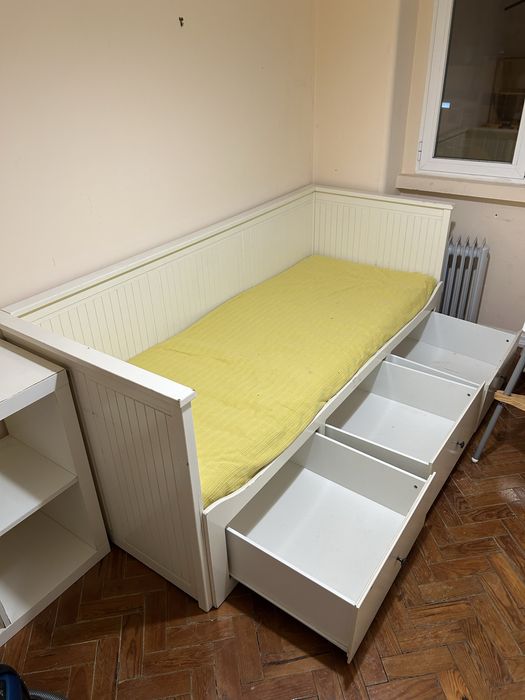 Cama + colchao (80x200) Ikea Brimnes convertivel em casa casal