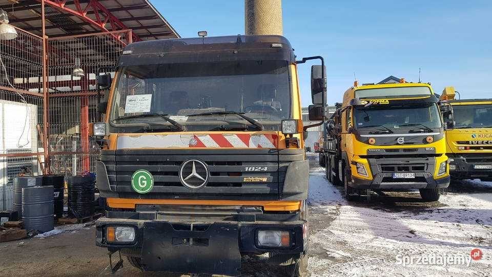 Pojazd dwudrogowy Mercedes Benz 1824 urządzenie ssące-myjka