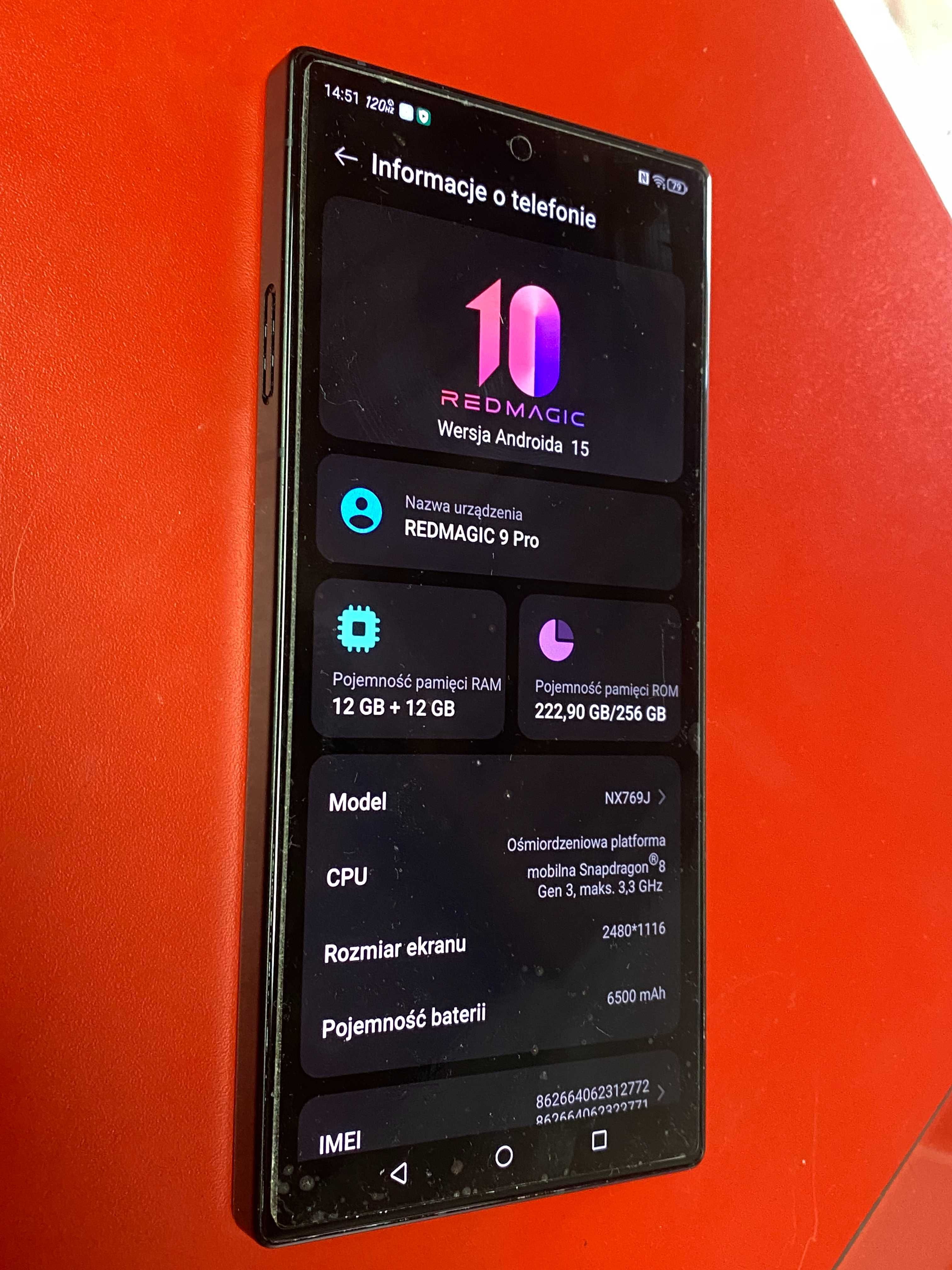 Smartfon Nubia Red Magic 9 Pro 12 GB / 256 GB 5G czarny