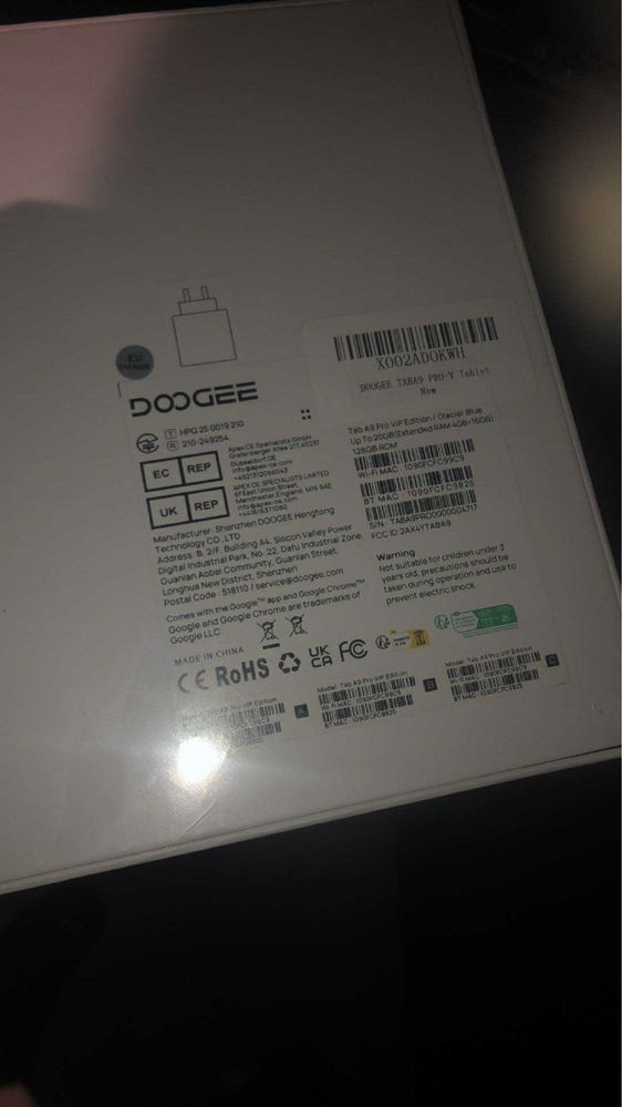 Tablet doogee tab9 pro vip edition