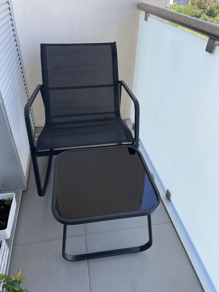 Conjunto 2 cadeiras + mesinha exterior
