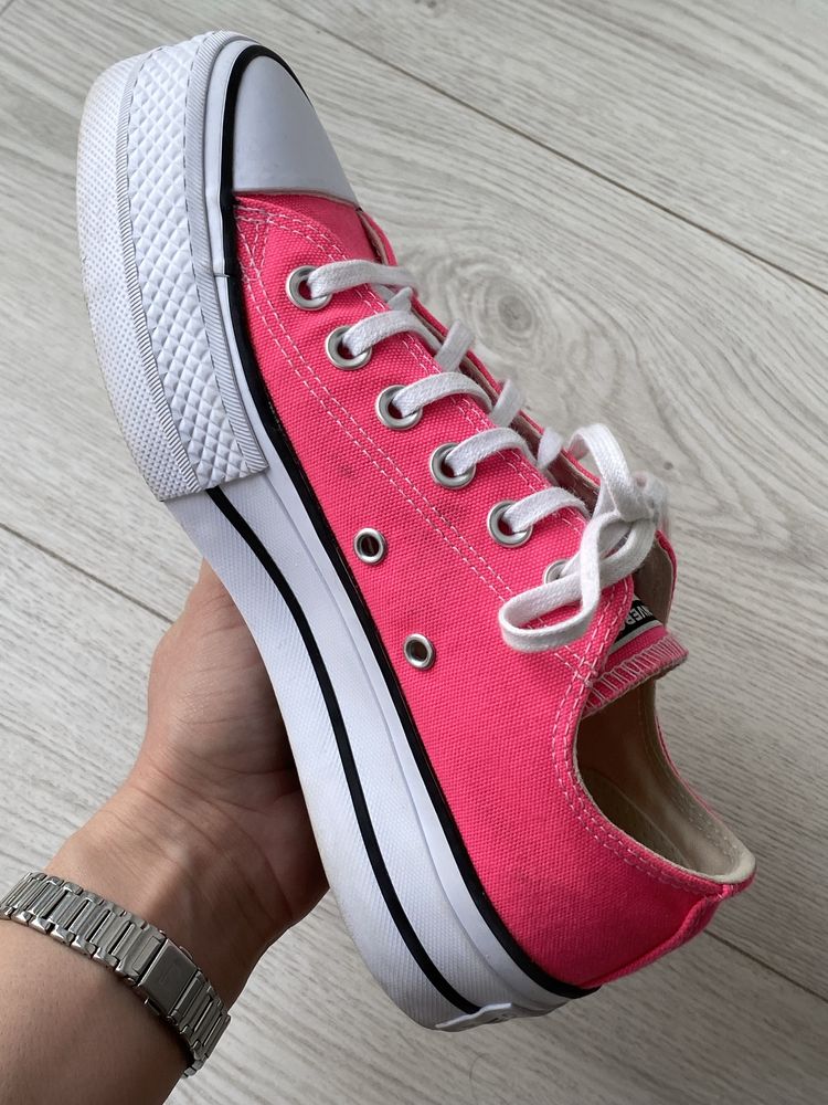 Trampki damskie Converse platforma neonowe różowe rozmiar 37