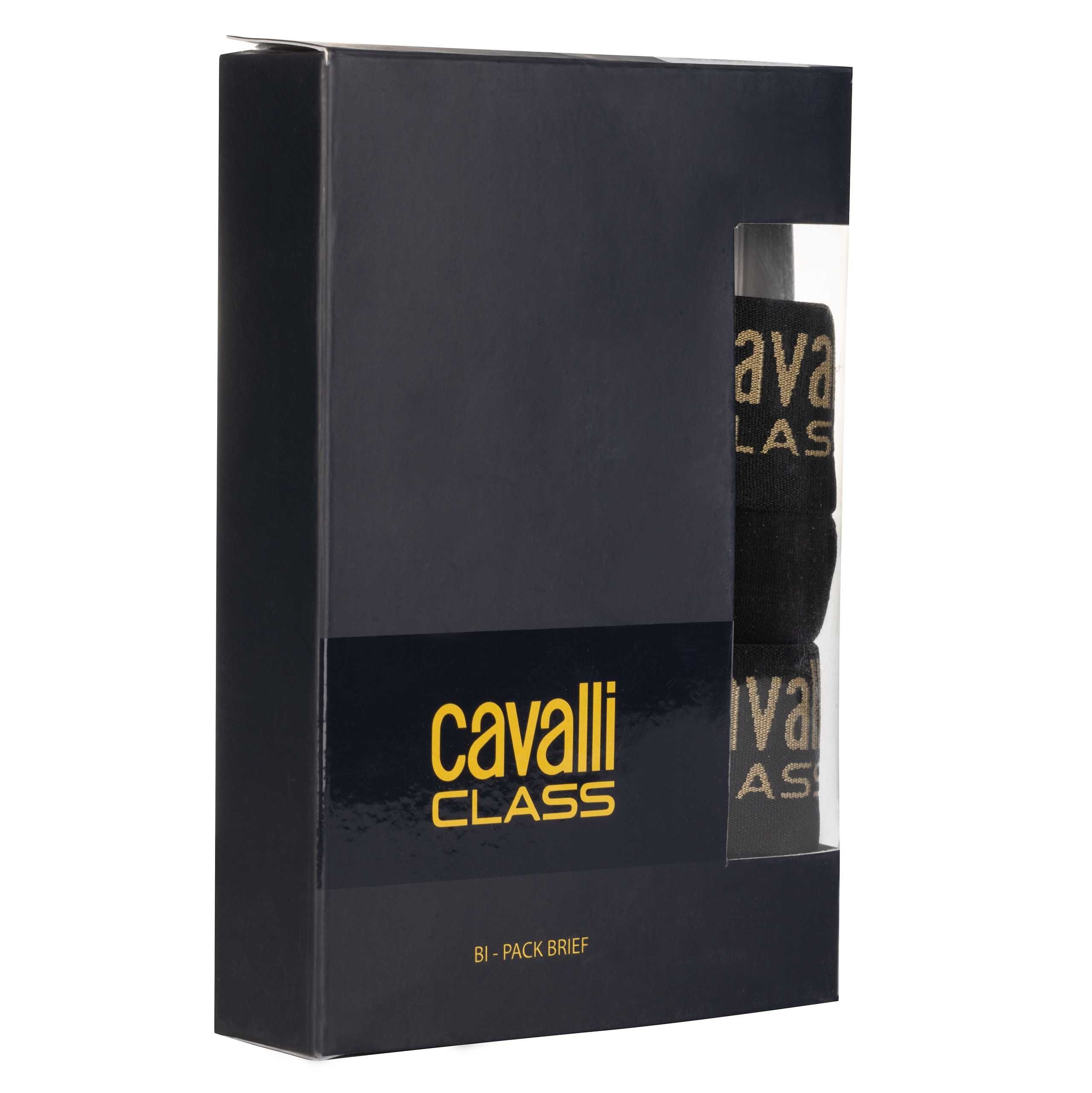CAVALLI CLASS slipki 2 PAK majtek męskich BLACK