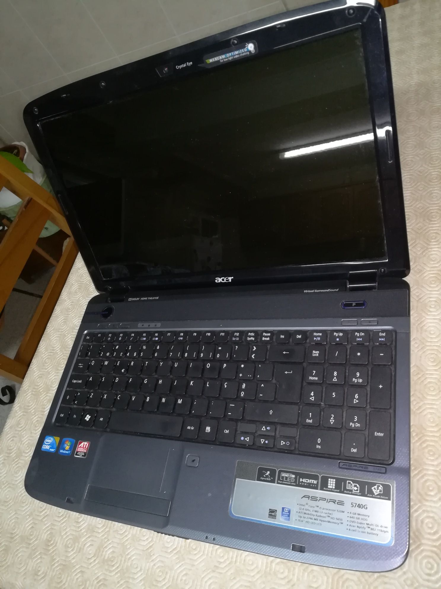 Acer Aspire 5740G para peças