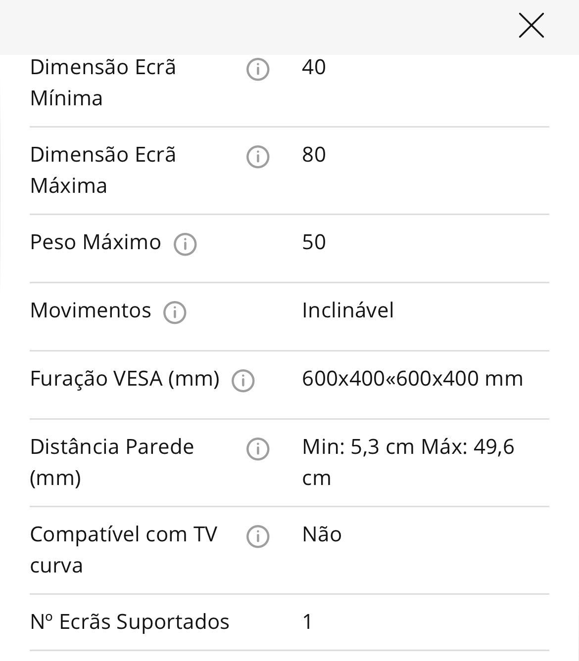 Suporte TV 40’-80’