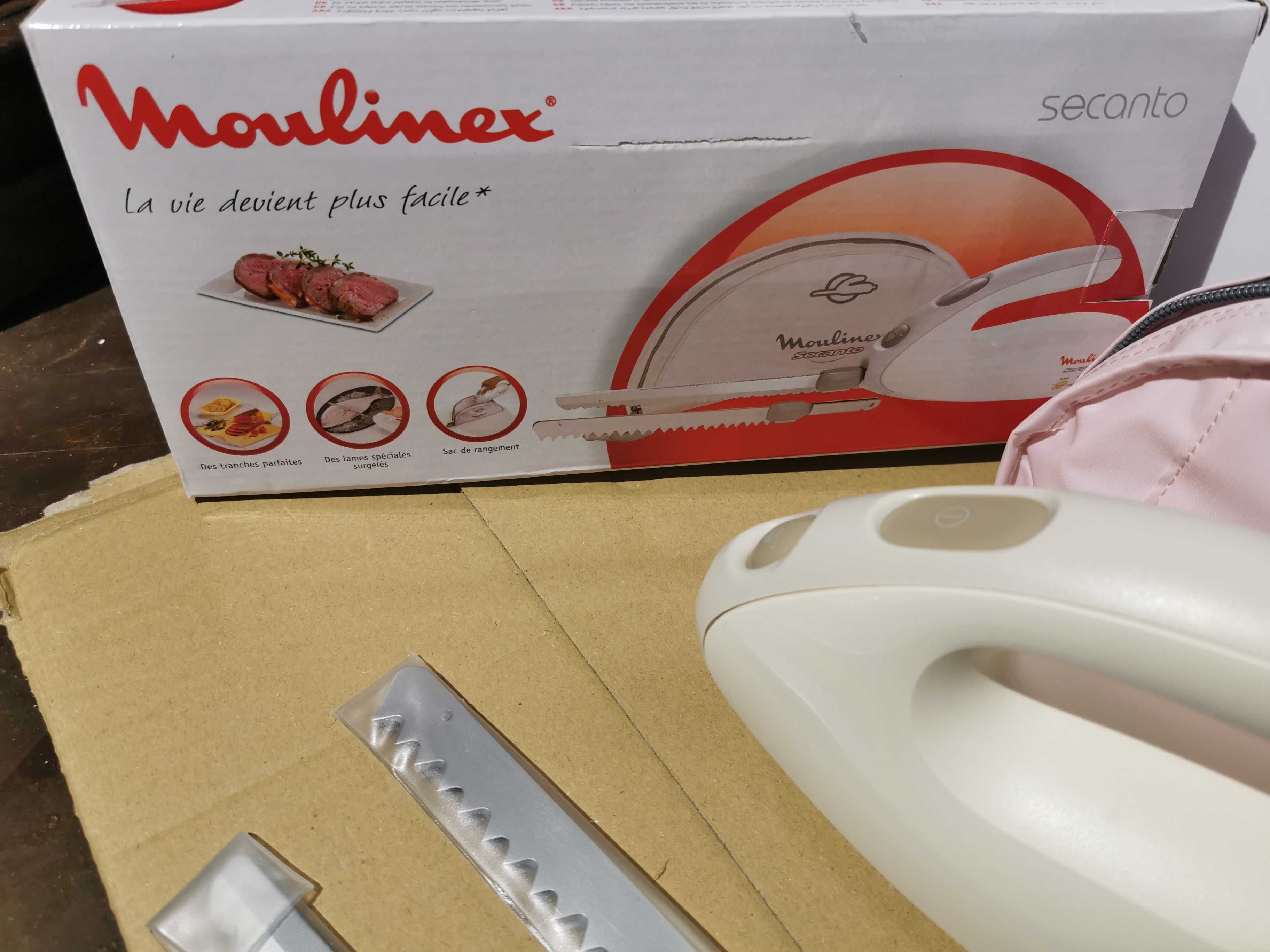 Krajalnica nóż elektryczny Moulinex biały 100 W zamrożone,surowe mięso