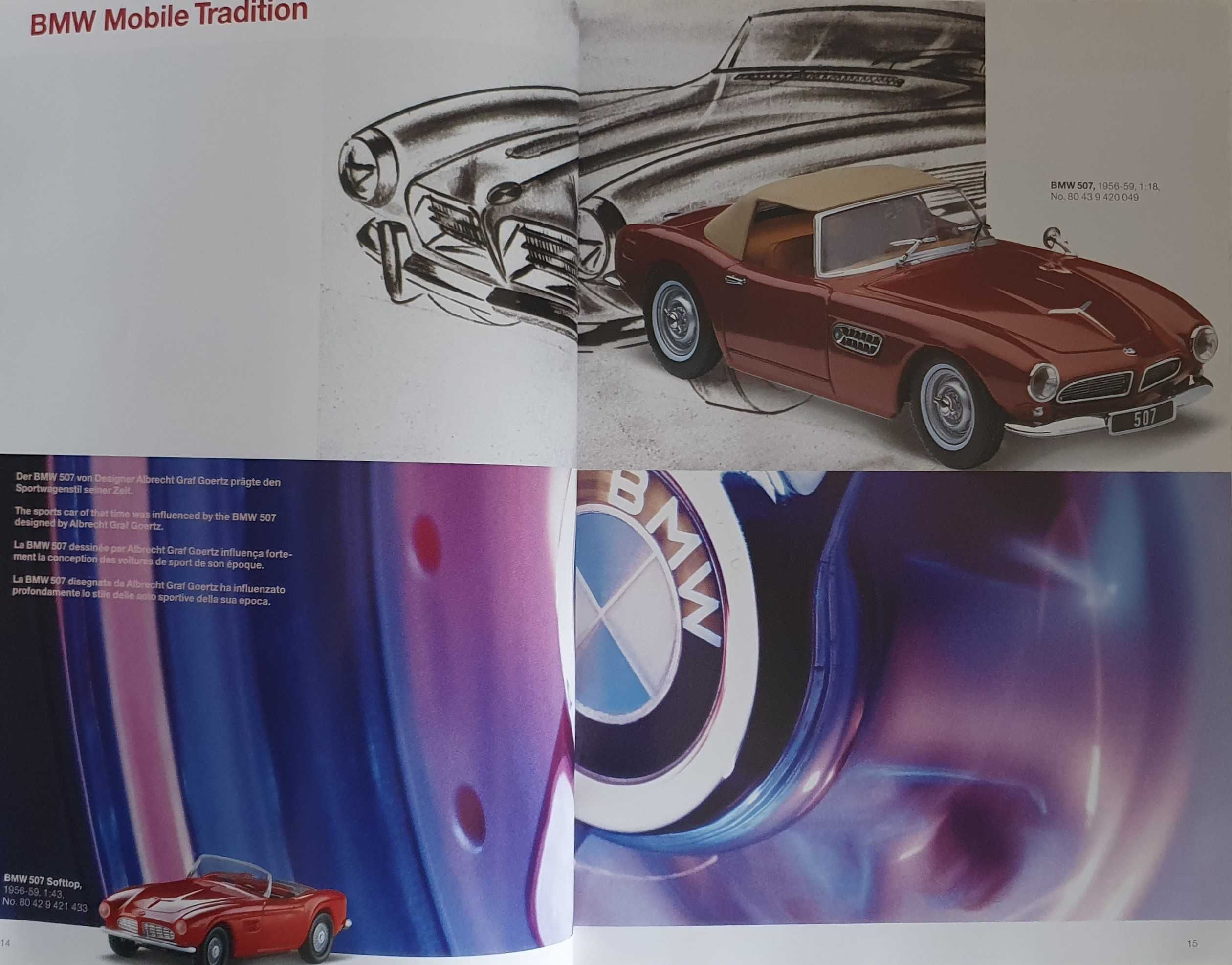 Catálogo BMW Mobile Tradition - Boutique - Artigos de Coleção - 1998