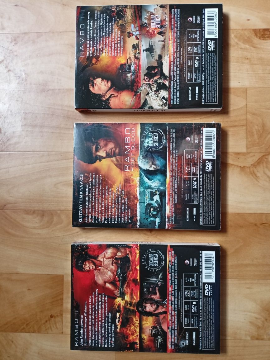 Rambo I II III trylogia.Wydanie kino świat.Nowe