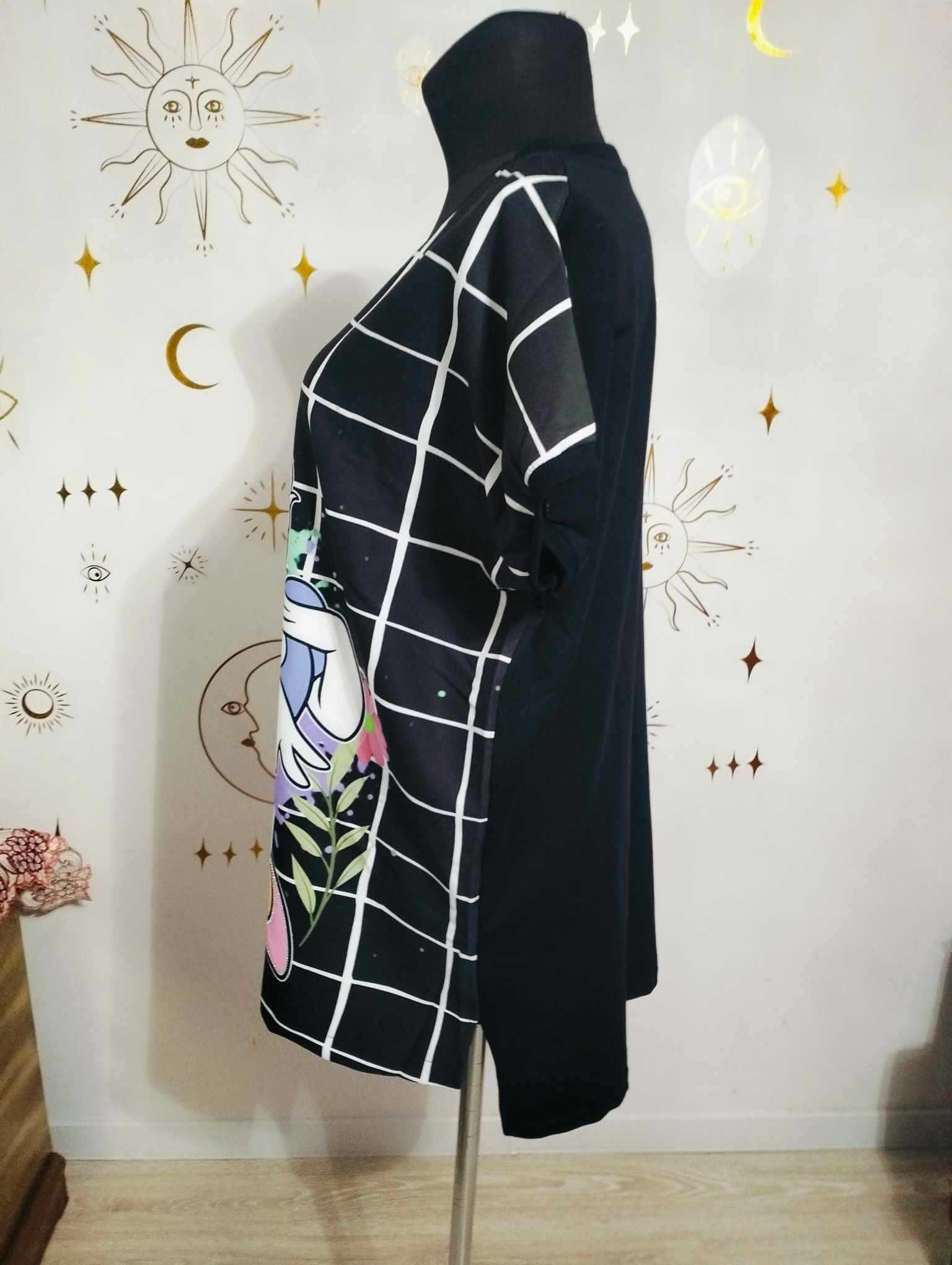 Plus Size Biust do 130 cm Krótka sukienka Tunika Daisy Cyrkonie