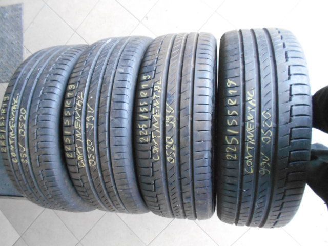 Opony 225/55r19 continental premium contact 6 6,6mm lato komplet