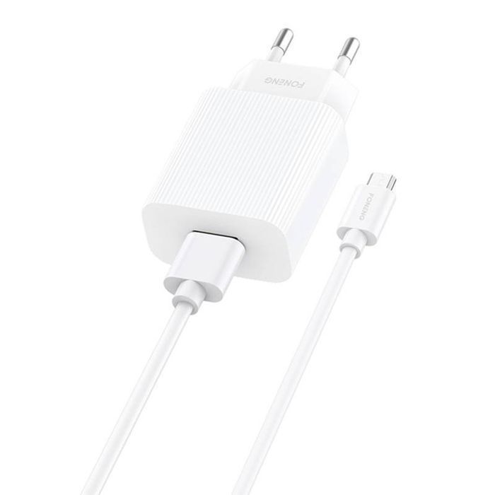 Ładowarka Sieciowa Foneng Eu28 12W, 1Xusb, Qc 3.0 + Kabel Usb Micro