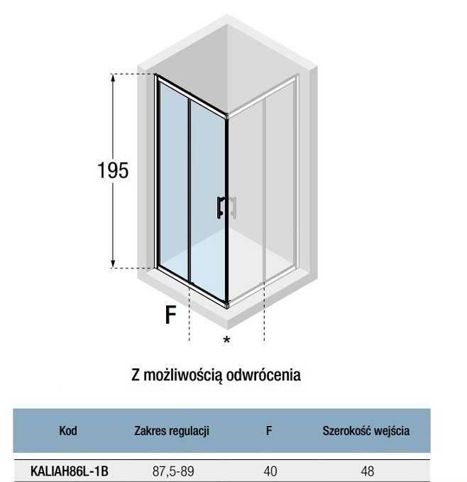 Kabina prysznicowa Novellini 90x90 - wyprzedaż ekspozycji