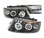 FARÓIS ANGEL EYES + LED VOLKSWAGEN VW PASSAT 96-00 FUNDO PRETO