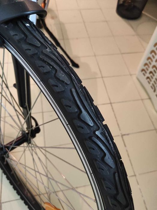 Bicicleta elétrica polivalente original 700 castanho BTWIN