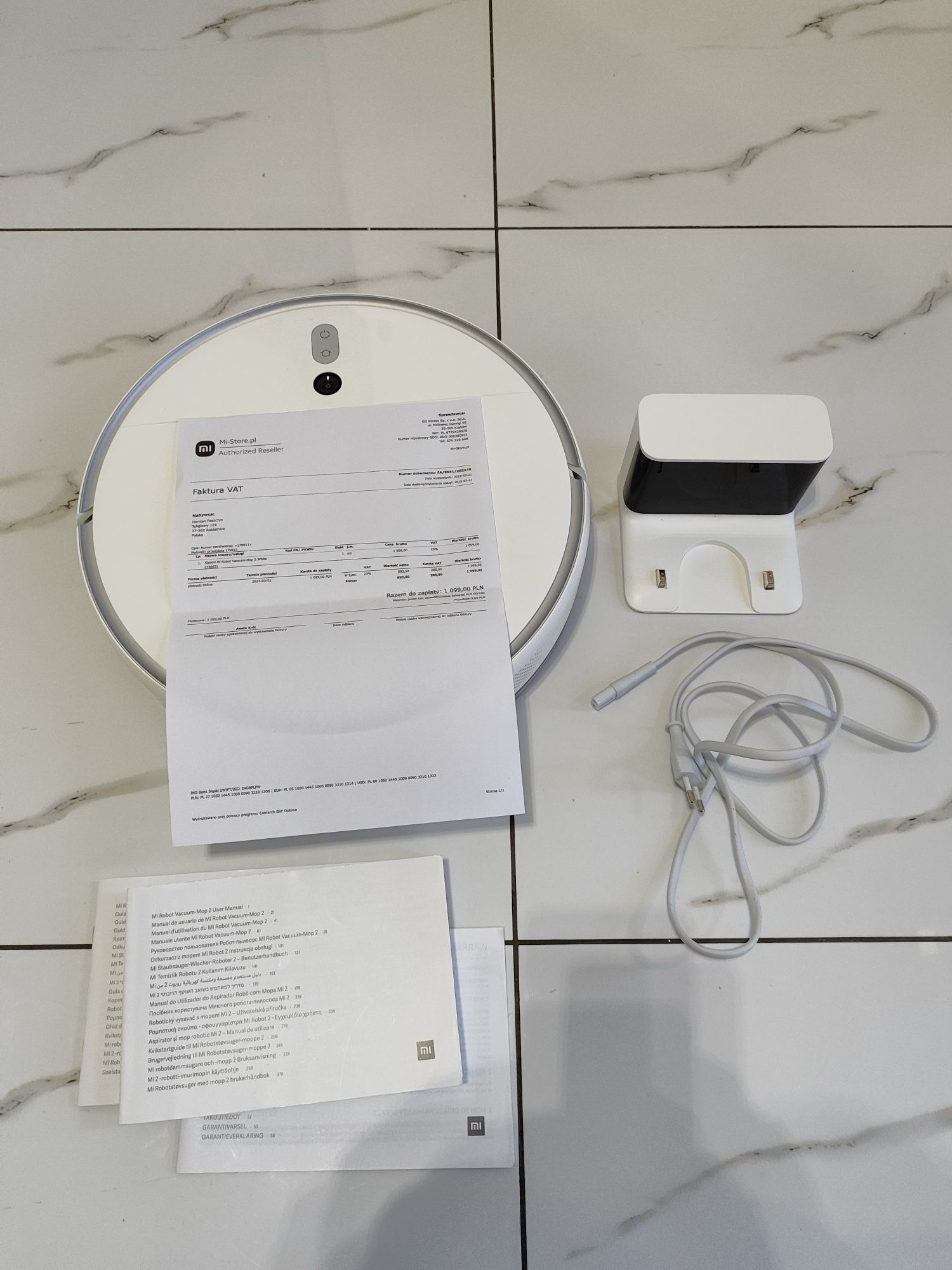 Odkurzacz Xiaomi Mi Robot Vacuum Mop 2 . Rok gwarancji.