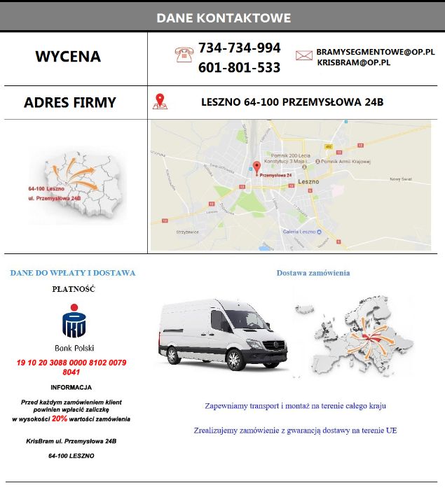 Brama garażowa segmentowa Bramy garażowe przemysłowe Automat