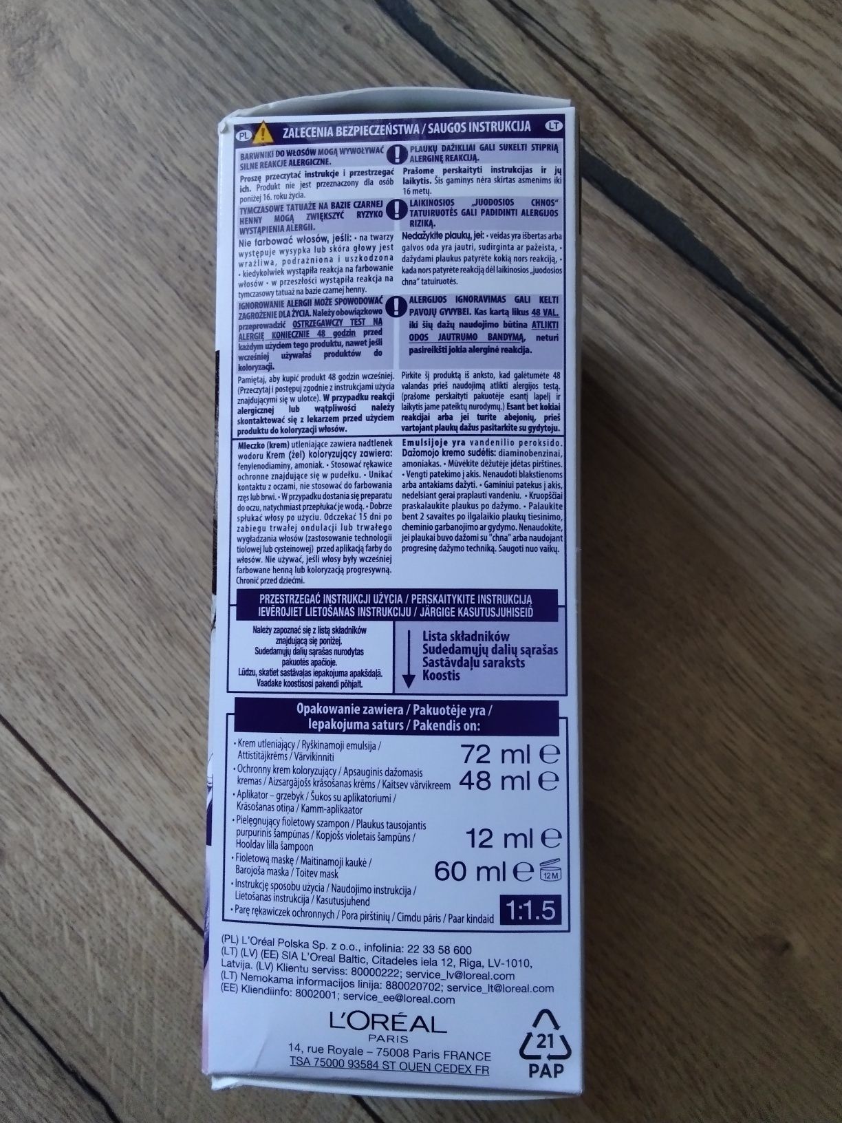 Farba do włosów 7.11 Loreal Paris Excellence cool creme