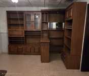 Móvel de sala modular com bar e prateleiras – Clássico