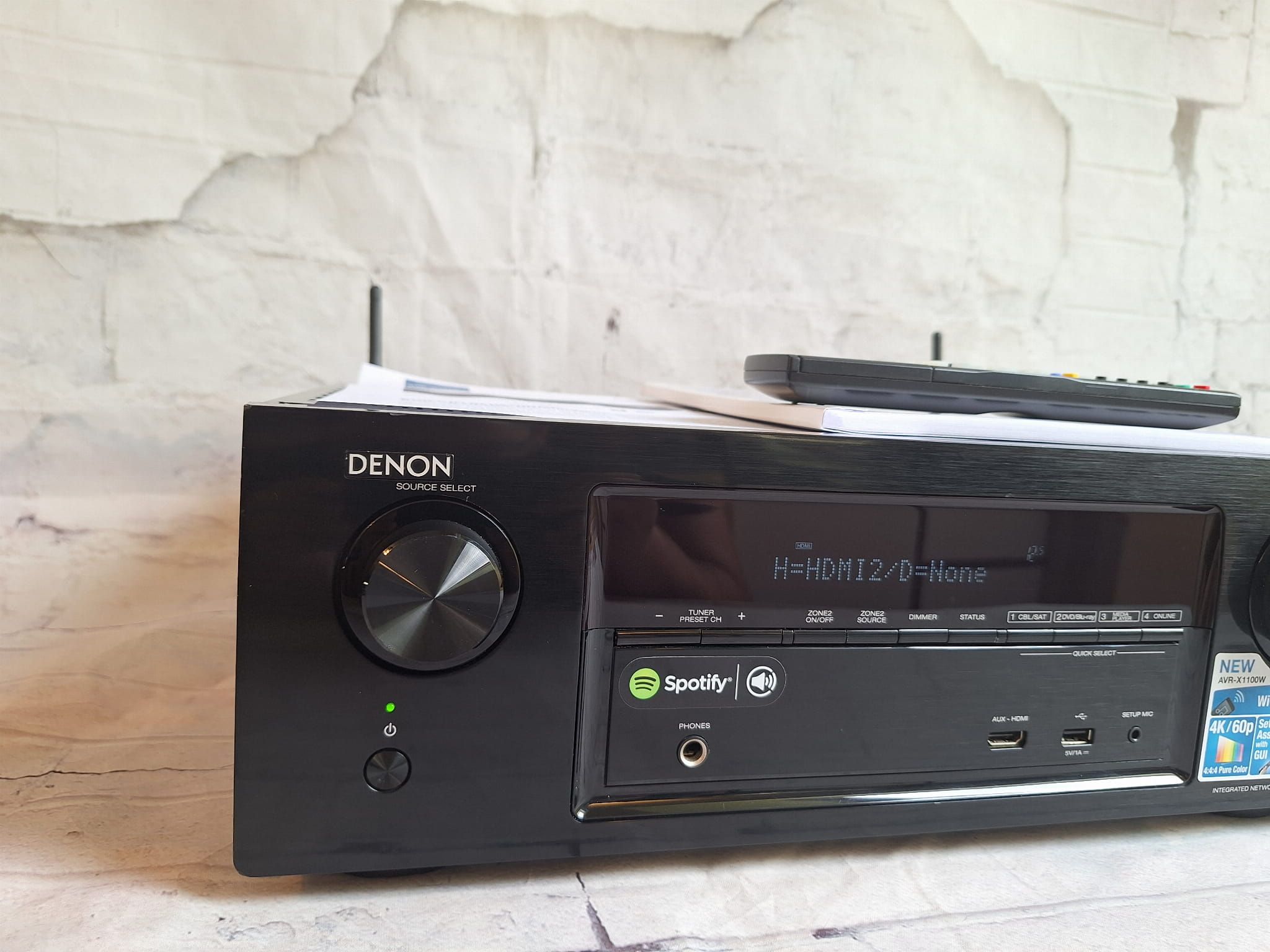 7.2 Denon AVR-X1100W Wi-fi  BT 4k/60p ARC Net radio spotify AirPlay