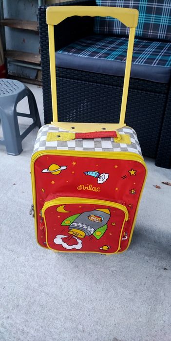 Валіза дитяча на колесах з ручкою телескопічною