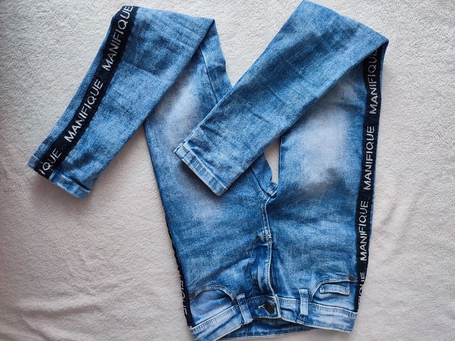 Spodnie dżinsy jeans rurki Rozmiar 134