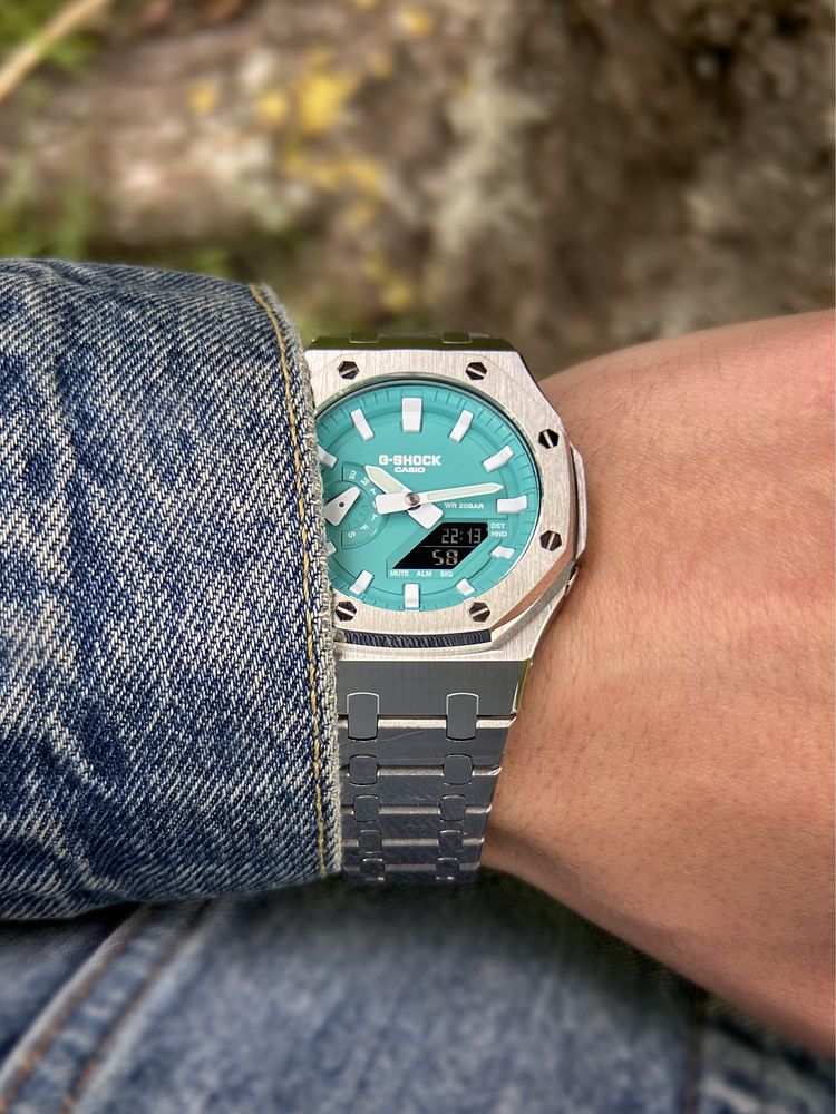 CasiOak Tiffany Green Dial. Custom GA2100