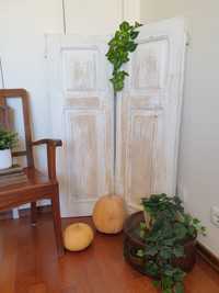 Conjunto de 2 portas de madeira antigas  (132×46cm)
