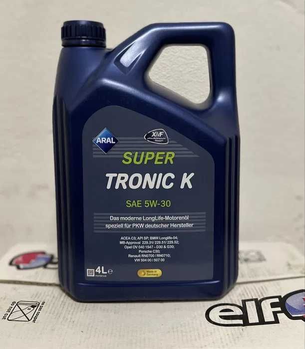 Ящик Моторна олива Aral Super Tronik K 5w-30 4л 4шт по 4л