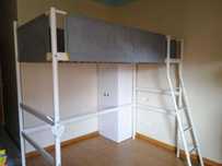 Cama ikea alta com colchão