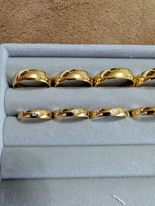 Alianças clássicas 4/6mm ouro laminado