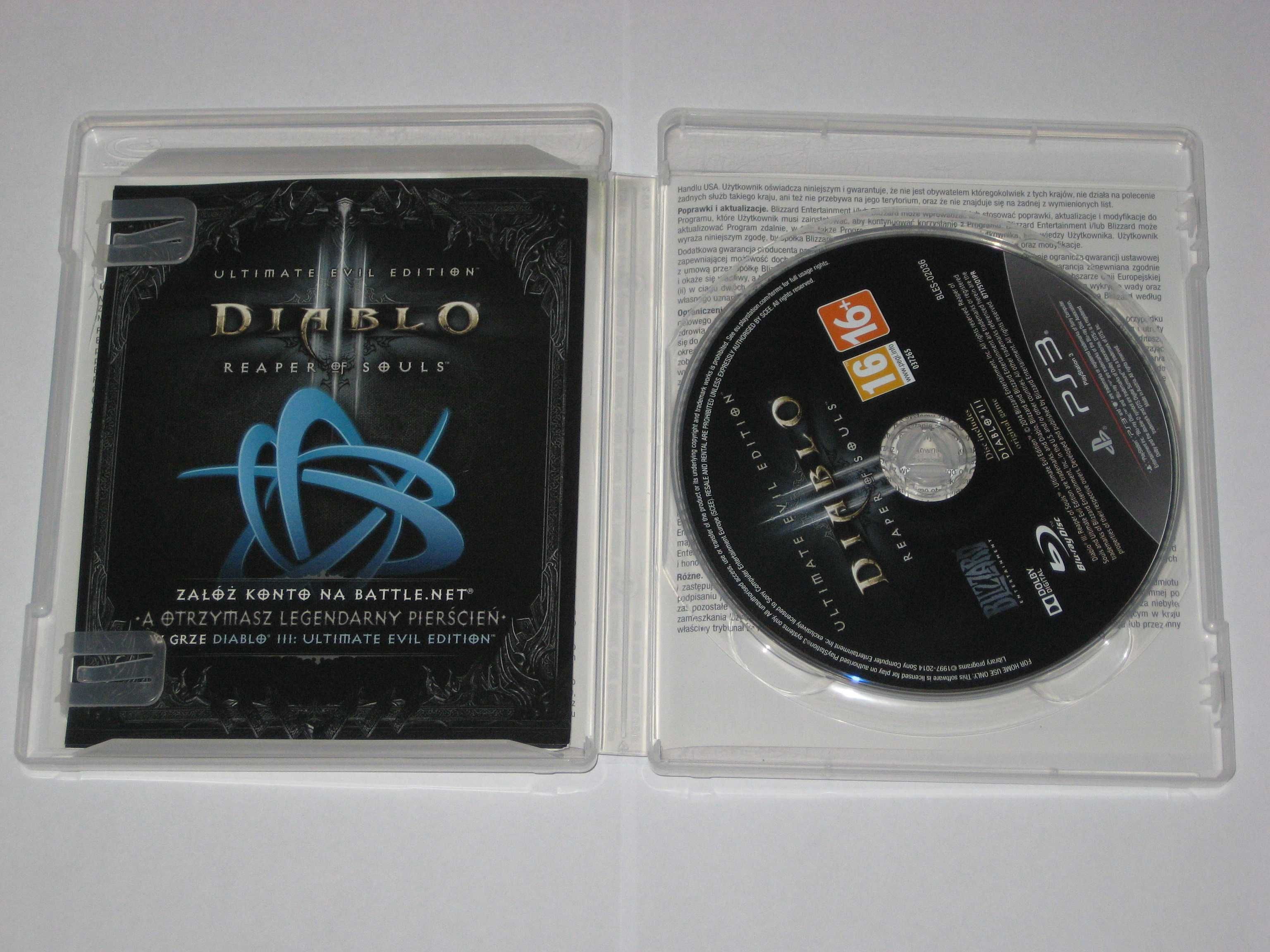 Gra DIABLO 3 DIABLO III REAPER OF SOULS bdb po polsku! bdb PS3