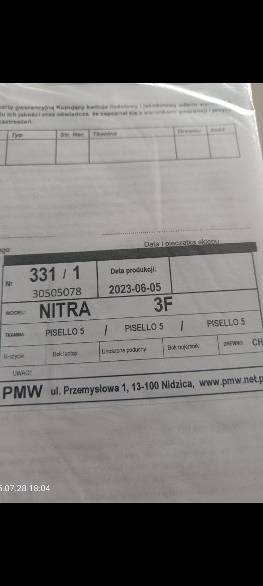 Kanapa sofa z funkcją spania i pojemnikami na pościel w boczkach