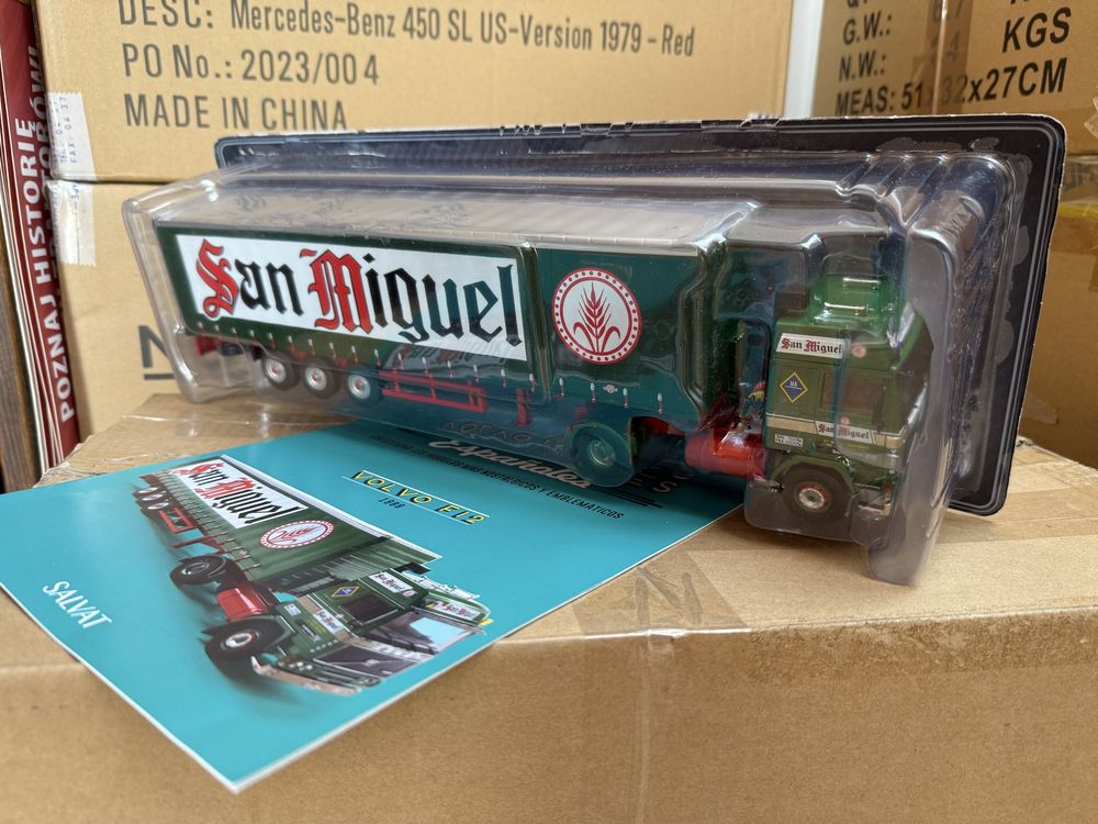 1:43 Volvo F12 naczepa plandeka kultowe ciężarówki