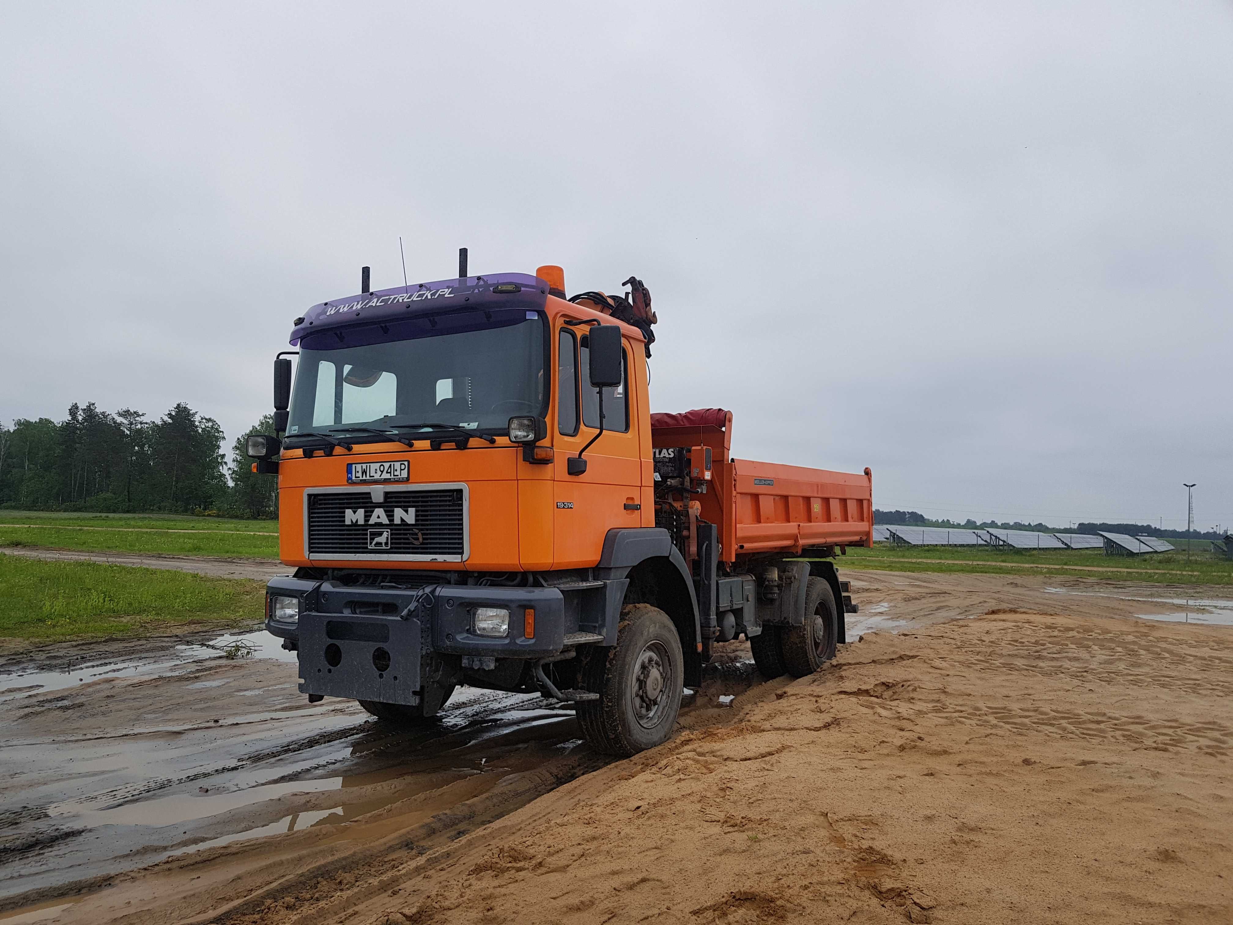 MAN 4x4 19.314 Wywrot Hudroburta HDS