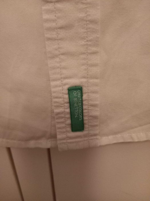 Camisa Benetton 9-10 anos branca