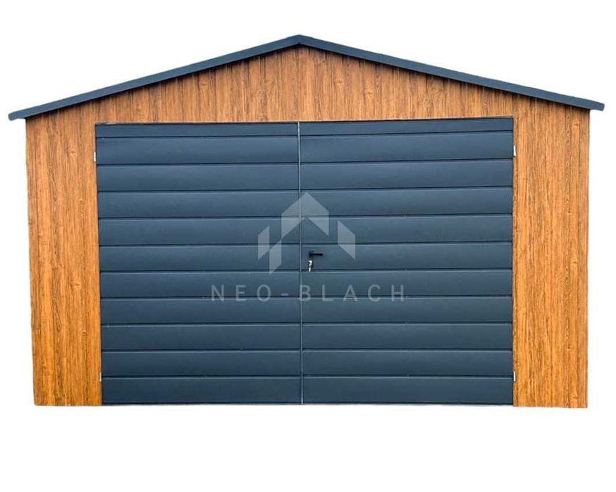 Garaż Blaszany 4X6M Szopa ogrodowa - Schowek  Antracyt Nb152