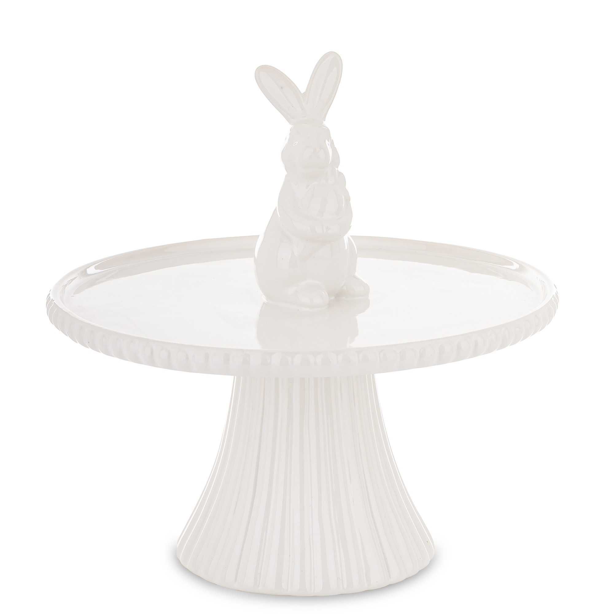 Patera świąteczna wielkanocna z zajączkiem ceramiczna dekoracja zając