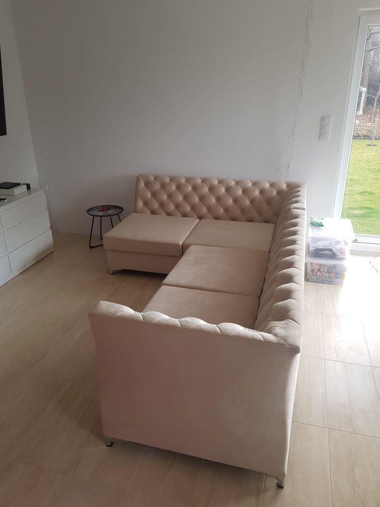 Narożnik glamour chesterfield lub 2 sofy