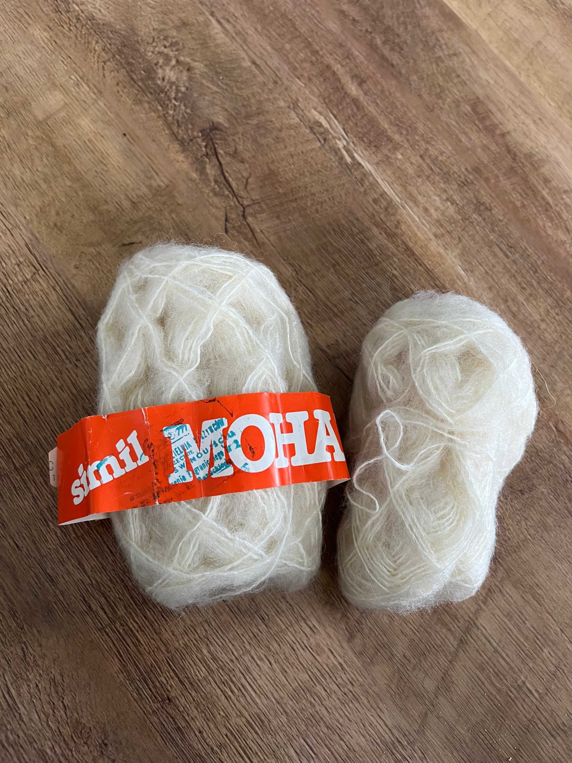 Ecru włóczka wełna (moher), 2 motki po 50g