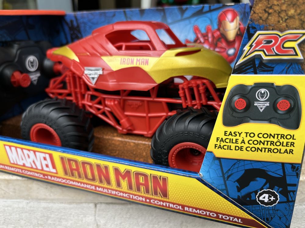 Carro Telecomandado Monster Jam Iron Man Marvel - Novo