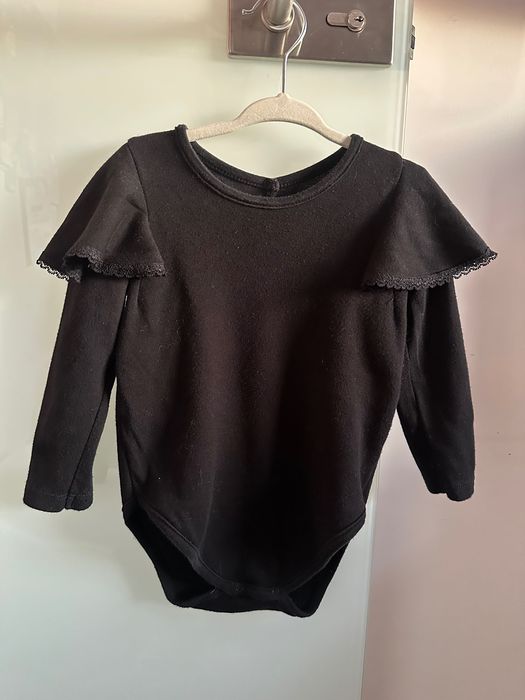 Body czarne Nicol dziewczęca z koronką 92