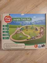 Play tive jungle train set - kolejka drewniana dżungla