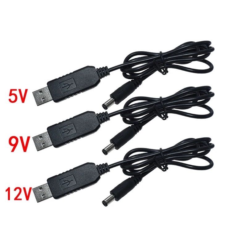 Кабель/Шнур/Провод для Роутера usb-dc с 5v на 9v и 12v 5.5х2.1мм(2.5)