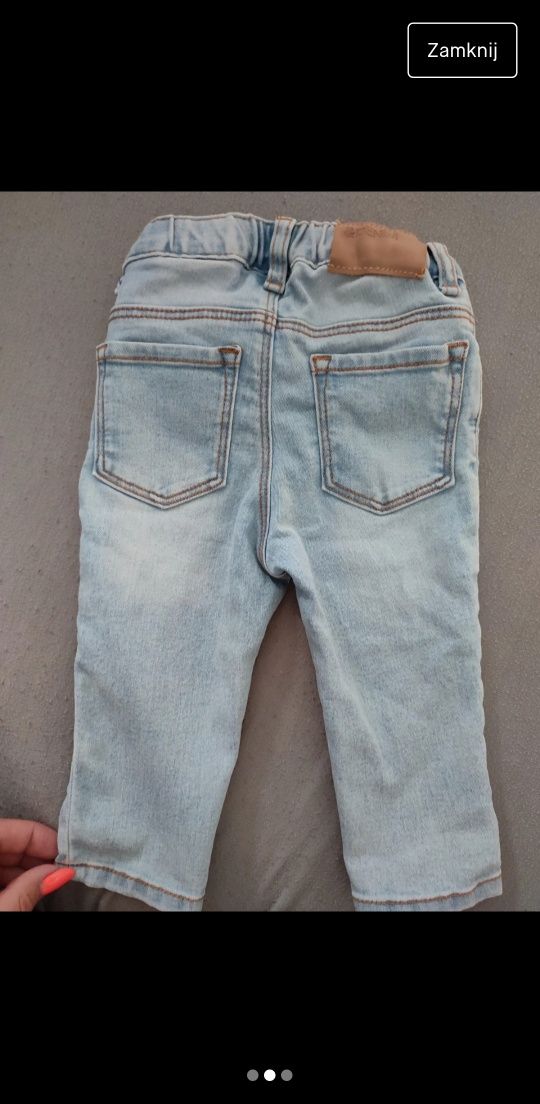 Jeansy slim fit h&m 68