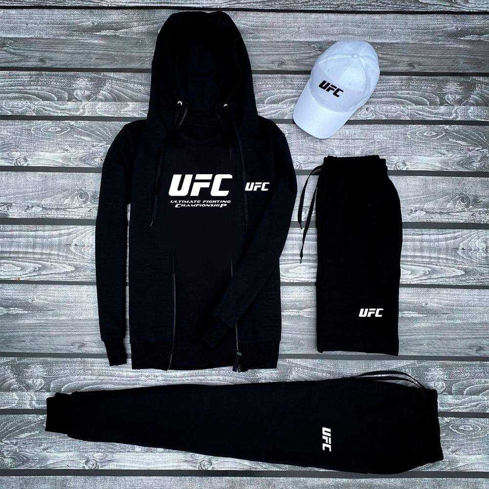 Чоловічий костюм UFC 5в1 юфс футболка, кофта, шорти, штани, кепка