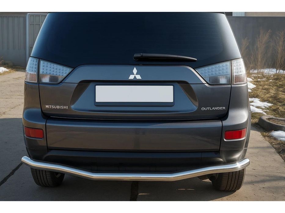Mitsubisho Outlander XL задняя защита бампера, дуга нержавейка