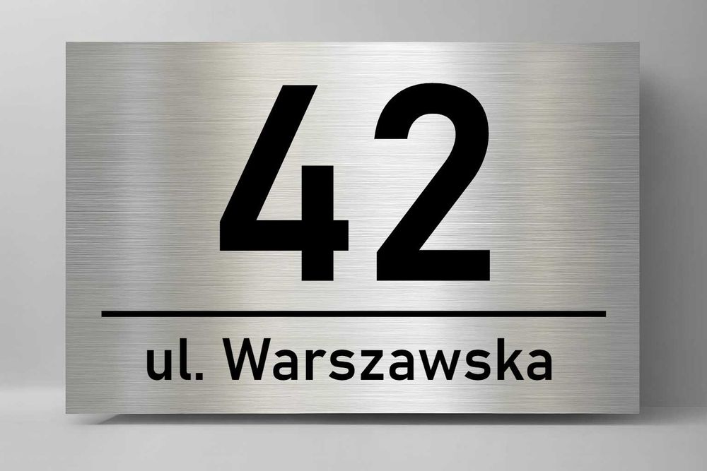 Numer na Dom Tabliczka Adresowa z numerem domu Nierdzewny numer domu