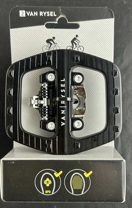 Pedały platformowo-zatrzaskowe do roweru szosowego Van Rysel